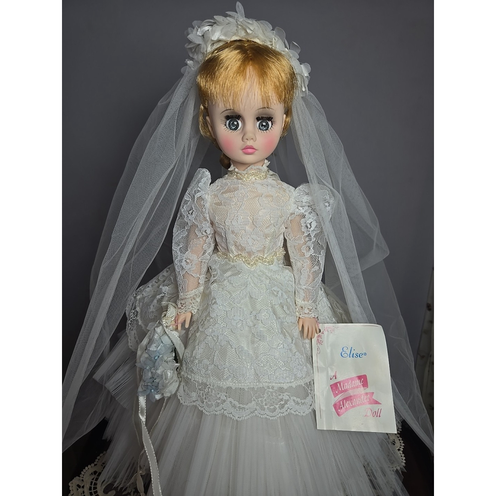 Gorgeous Vintage Madame Alexander ELISE 1655 WREATH‎ BRIDE 17" Doll